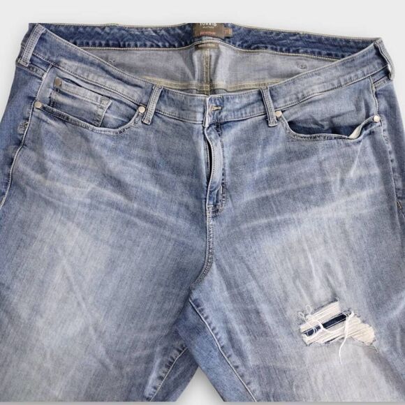 Torrid Womens Jeans Sz 28 Distressed Crop‎ Boyfriend Vintage Stretch Streetwear - Picture 4 of 14